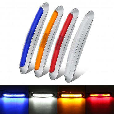 10-30V Chrome LED Side Marker Lights Indicator Lamp Waterproof for Trailer Truck Lorry