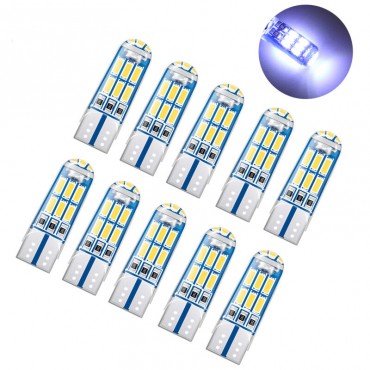 10Pcs T10 168 194 LED Car License Plate Lamps Bulbs Side Marker Lights Bright Universal 12V