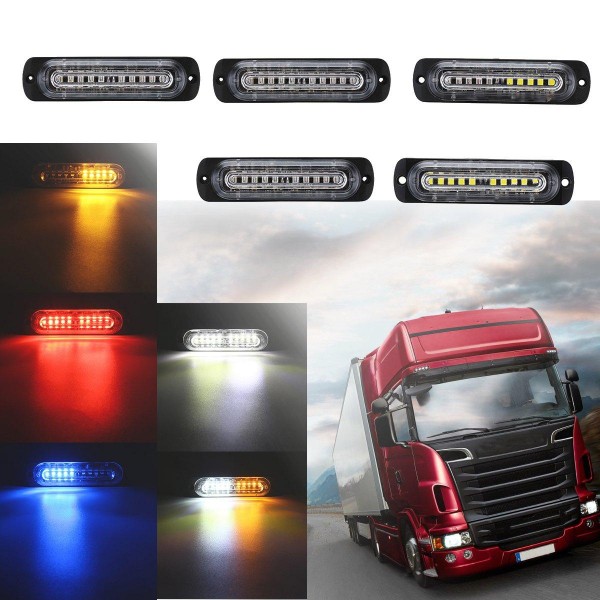 12V-24V 10 LED Car Side Marker Lights Indicator Signal Strobe Lamp Universal for Truck Trailer