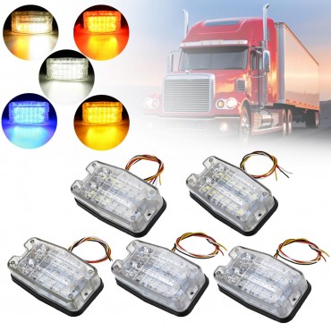 12V-24V 12 LED Car Side Marker Lights Indicator Side Signal Strobe Lamp for Truck Trailer Boat