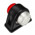 12V 24V 8 LED Side Marker Lights Indicator Rubbers Lamp Red+White For Trailer Truck Caravan Van