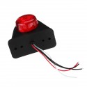 12V 24V 8 LED Side Marker Lights Indicator Rubbers Lamp Red+White For Trailer Truck Caravan Van