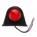 12V 24V 8 LED Side Marker Lights Indicator Rubbers Lamp Red+White For Trailer Truck Caravan Van