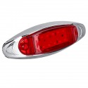 1PC 12/24V LED Oval Side Marker Light Indicator Chrome Bezel For Car Truck Trailer Lorry