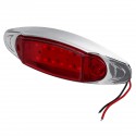 1PC 12/24V LED Oval Side Marker Light Indicator Chrome Bezel For Car Truck Trailer Lorry