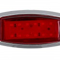 1PC 12/24V LED Oval Side Marker Light Indicator Chrome Bezel For Car Truck Trailer Lorry