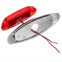 1PC 12/24V LED Oval Side Marker Light Indicator Chrome Bezel For Car Truck Trailer Lorry