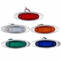 1PC 12/24V LED Oval Side Marker Light Indicator Chrome Bezel For Car Truck Trailer Lorry