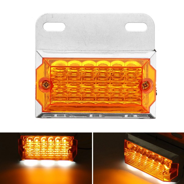 1PC 24V 15 LED Rear Side Marker Light Position Ground Lamp Truck Trailer Caravan Van