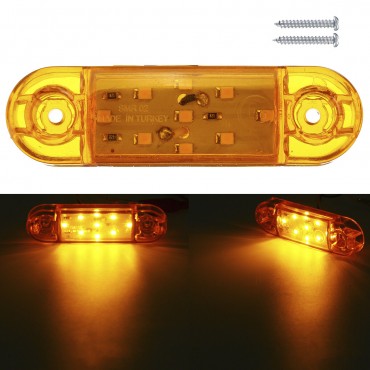 1PC 9 LED Front Side Marker Light Indicator Rear Lamp Truck Trailer Lorry