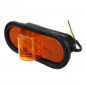 24V Yellow LED Car Rear Side Marker Lights Indicator Lamp for Truck Boat Tailer Caravan