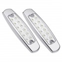 2PCS 12 LED Side Marker Clearance Light Sealed Flood Fish Shape for Truck Trailer RV 12-24V