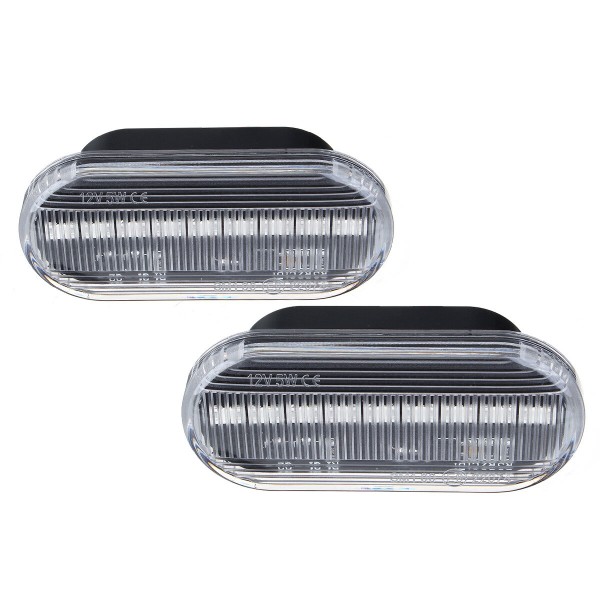 2PCS LED Side Marker Light Turn Indicators Clear Lens For VW Golf MK4 97-05 Bora