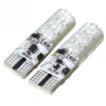 2PCS T10 RGB 6SMD LED Car Side Marker Lights Dome Reading Lights Lamp Bulb with Remote Control