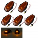 5PCS Roof Cab Marker Light Smoke Cover Base Housing For Ford F150 F250 F350 1980-1997