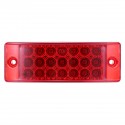 6Inch 12V 2W 0.2A 21LED Car Rectangle Side Marker Lights Indicator Lamp for Truck Trailer