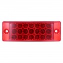 6Inch 12V 2W 0.2A 21LED Car Rectangle Side Marker Lights Indicator Lamp for Truck Trailer