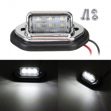 6LED Side Marker Indicator Light Clearance Lamp 12/24V For Truck Trailer Lorry Van