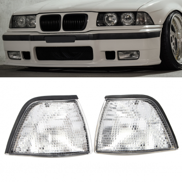 Corner Lights Side Lights For BMW E36 3-Series 2DR Coupe/Convertible Clear Lens