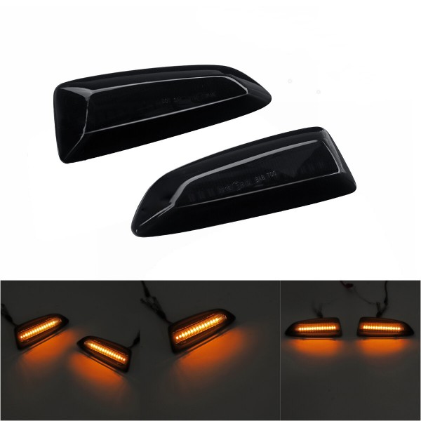 Dynamic Flowing LED Side Marker Lights Turn Indicator Repeater Lamp Amber For Opel Vauxhall Astra J K Insignia