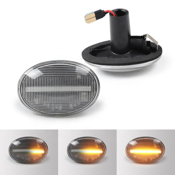 Dynamic LED Side Marker Lights Indicator Lamp 2Pcs For MINI Cooper R55 R56 R57 R58 R59