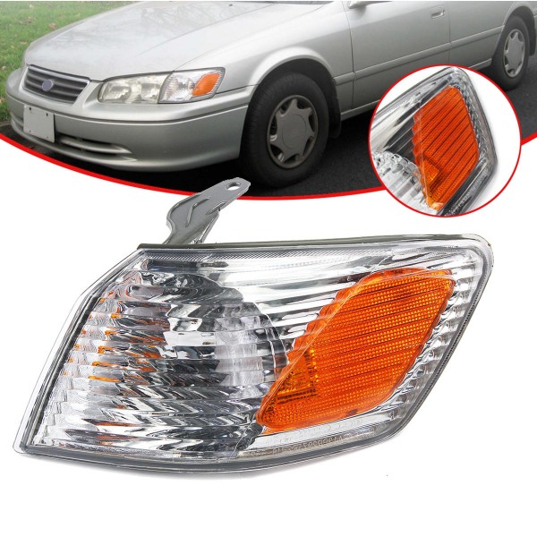 Front Left Side Marker Lights Parking Corner Turn Signal Lamp Cover for Toyota Camry 2000-2001