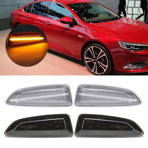 LED Side Marker Lights Turn Indicator Lamps Pair Yellow for Opel Vauxhall