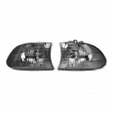 Pair Corner Light Lampshades Side Lamp Bulb Covers Set for BMW E38 7 Series 1999-2001