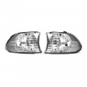 Pair Corner Light Lampshades Side Lamp Bulb Covers Set for BMW E38 7 Series 1999-2001