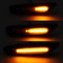 Pair LED Dynamic Side Marker Lights Repeater Turn Indicator Lamps White/Yellow For BMW E46 E60 E82 E88 E90 E92 E93