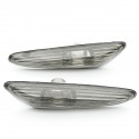 Pair Smoke Lens Side Marker Lights Cover Turn Signal Lamp Shell for BMW E46 E60 E61 X3 E83