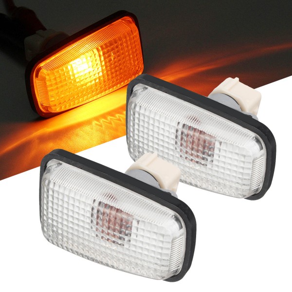 Side Marker Lights Repeater Lamp 12V 55W Amber 2Pcs for Peugeot 106 306 406 806 632567