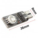 T10 6W 2SMD Multi-color Multi-mode LED Flash Lamp Car Strobe Side Marker Door Light Bulb