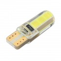 T10 W5W COB LED Car Side Wedge Marker Lights Canbus Error Free License Bulb Soft Gel 2W White 2Pcs