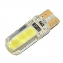 T10 W5W COB LED Car Side Wedge Marker Lights Canbus Error Free License Bulb Soft Gel 2W White 2Pcs