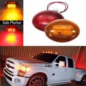 Yellow Red Clear Lens LED Side Marker Lights for Ford F-350 Series Pickup Kit