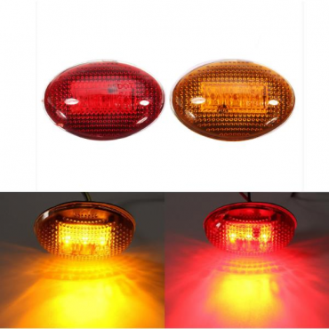 Yellow Red Clear Lens LED Side Marker Lights for Ford F-350 Series Pickup Kit