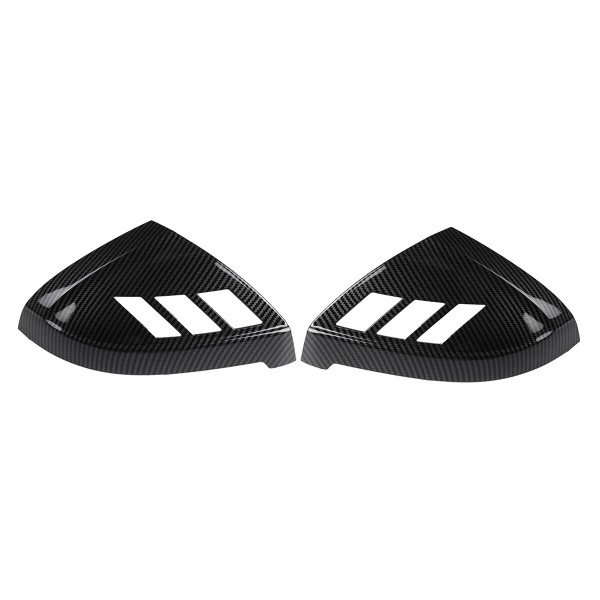 1 Pair Carbon Fiber Look Rear View Mirror Cap Cover Add On Side Mirror Universal Car Modification For AUDI A4 S4 RS4 A5 S5 RS5 2017-2020