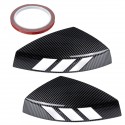 1 Pair Carbon Fiber Look Rear View Mirror Cap Cover Case Add on Side Mirror Car Modification For Audi A3 8V S3 RS3 2014-2020
