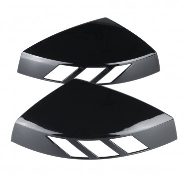 1 Pair Glossy Black Rear View Mirror Cap Cover Case Add on Side Mirror Car Modification For Audi A3 S3 RS3 All Models 2014-2020