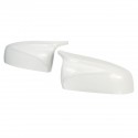 1 Pair Glossy White Rear View Mirror Cap Cover Replacement Left & Right For BMW X5 X6 E70 E71 2007-2013