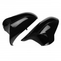 1Pair Side Mirror Cover Caps Replace Gloss Black For BMW F80 M3 F82 M4 2015-2018