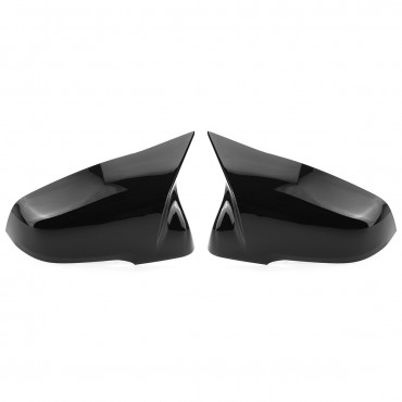 2PCS M Style Gloss Black Mirror Cover Cap Direct Replacement For Toyota Supra 2018-2020