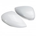2PCS White Door Wing Mirror Cover Rear View Left Right Side For Ford Fiesta MK7 2009-2015