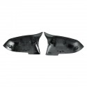 2Pcs Gloss Black Car Rear View Mirror Cover Cap For BMW F20 F21 F22 F30 F32 F36 X1 F87 M3