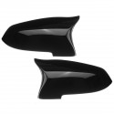 2Pcs Gloss Black Side Rearview Mirror Covers Caps For BMW 5 6 7 Series F10 F18 F11 F06 F07 F12 F13 F01 2014-16