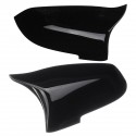 2Pcs Gloss Black Side Rearview Mirror Covers Caps For BMW 5 6 7 Series F10 F18 F11 F06 F07 F12 F13 F01 2014-16