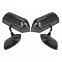 2Pcs Universal F1 Style Car Side Mirror Wing Mirrors Carbon Fiber Look