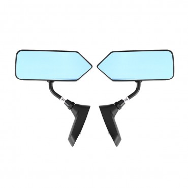 2Pcs Universal F1 Style Car Side Mirror Wing Mirrors Glossy Black