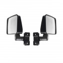 Black Car Door Mirror Heads Rear For Toyota Landcruiser 70 75 78 Series 1985-2013